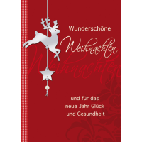 Weihnachten Glückwunschkarte mit Umschlag silberner...