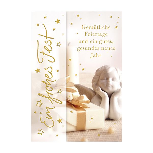A Weihnachten Glückwunschkarte mit Umschlag Ein frohes Fest Engelsfigur