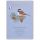 Weihnachten Unverpackt Glückwunschkarte 11,6 x 16,6 cm mit Umschlag Mistelzweig Amsel