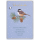 Weihnachten Unverpackt Glückwunschkarte 11,6 x 16,6 cm mit Umschlag Mistelzweig Amsel