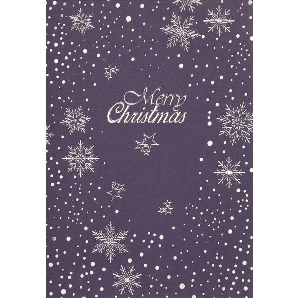 Weihnachten Unverpackt Glückwunschkarte 11,6 x 16,6 cm mit Umschlag Schneeflocken Merry Christmas