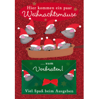 Weihnachten Geldkarte Glückwunschkarte mit Umschlag...