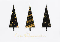 Weihnachten - Black & Gold - Glückwunschkarte im...