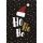 Weihnachten Black & Gold Glückwunschkarte mit Umschlag Ho Ho Ho Weihnachtsmütze