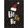 Weihnachten Black & Gold Glückwunschkarte mit Umschlag Ho Ho Ho Weihnachtsmütze