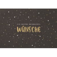 Weihnachten Black & Gold Glückwunschkarte mit...