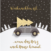 Weihnachten Black & Gold Quadratische...