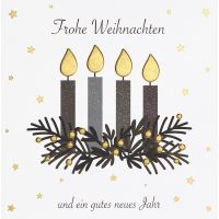 Weihnachten Black & Gold Quadratische...