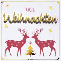 Weihnachten Lettering Quadratische Glückwunschkarte...