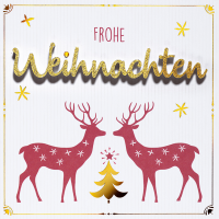 Weihnachten Lettering Quadratische Glückwunschkarte...
