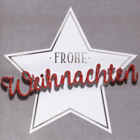 Weihnachten Lettering Quadratische Glückwunschkarte...