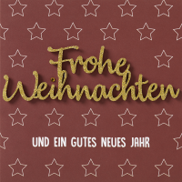 Weihnachten Lettering Quadratische Glückwunschkarte...