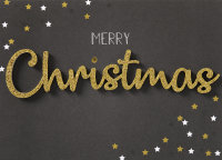 Weihnachten - Lettering - Glückwunschkarte mit...