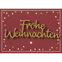 Weihnachten Lettering Glückwunschkarte mit...