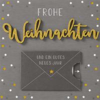 Weihnachten Lettering Geldkarte Gutschein Quadratische...