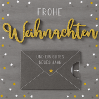 Weihnachten Lettering Geldkarte Gutschein Quadratische...