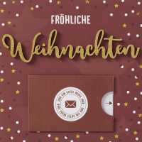 Weihnachten Lettering Geldkarte Gutschein Quadratische...