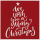 Weihnachten Bling Bling Quadratische Glückwunschkarte mit Umschlag rot We wishg you a merry christmas