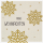Weihnachten Bling Bling Quadratische Glückwunschkarte mit Umschlag goldene Schneeflocke Frohe Weihnachten