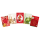 Weihnachten Grußkarten-Packung 5 Karten 11,6 x 16,6 cm mit Briefumschlägen klassische Motive