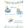 Geburt Baby Freudiges Ereignis unverpackte Glückwunschkarte mit Umschlag Its a boy Hurra! Alles Liebe und Herzlichen Glückwunsch blau