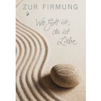 Firmung Glückwunschkarte mmit Umschlag Wo Gott ist,...