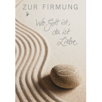 Firmung Glückwunschkarte mmit Umschlag Wo Gott ist,...