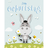 Geburtstag Zum Geburtstag Esel auf Blumenwiese...