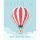 Geburtstag Zum Geburtstag Hoch sollst du Leben Heißluftballon Midi-Glückwunschkarte Blumenkärtchen mit Klammer und Umschlag