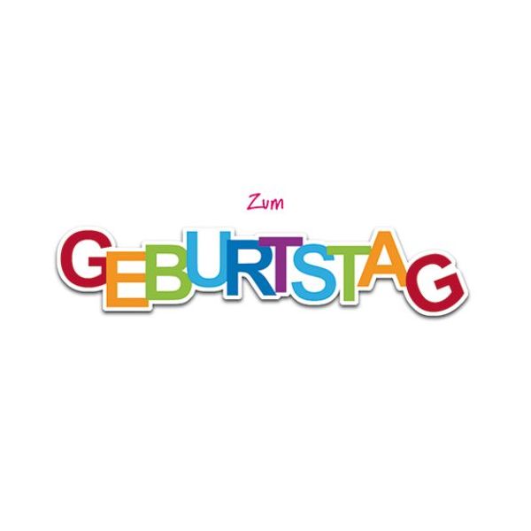 Geburtstag Zum Geburtstag bunt Midi-Glückwunschkarte Blumenkärtchen mit Klammer und Umschlag