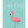 Geburtstag Zum Geburtstag Flamingo Midi-Glückwunschkarte Blumenkärtchen mit Klammer und Umschlag