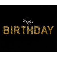 Geburtstag Happy Birthday schwarz-gold...