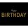 Geburtstag Happy Birthday schwarz-gold Midi-Glückwunschkarte Blumenkärtchen mit Klammer und Umschlag