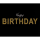 Geburtstag Happy Birthday schwarz-gold Midi-Glückwunschkarte Blumenkärtchen mit Klammer und Umschlag
