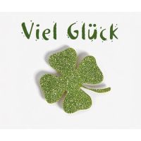 Allgemeine Wünsche Viel Glück Kleeblatt Glitzer...