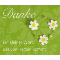 Danke Midi-Glückwunschkarte Blumenkärtchen mit...