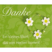 Danke - Midi-Klammerkarte - Blumenkärtchen mit...