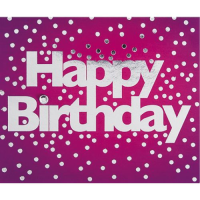 Geburtstag Happy Birthday pink Konfetti silber...