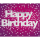 Geburtstag Happy Birthday pink Konfetti silber Midi-Glückwunschkarte Blumenkärtchen mit Klammer und Umschlag
