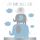 Geburt Baby Freudiges Ereignis Midi-Glückwunschkarte Bluenkärtchen mit Klammer und Umschlag Zum Baby alles Gute Elefantenfamilie blau
