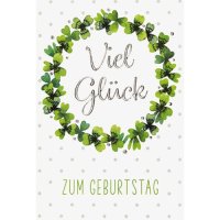 Geburtstag - Mini-Klammerkarte - Blumenkärtchen mit...