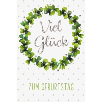 Geburtstag Zum Geburtstag Viel Glück Kleeblattkranz...