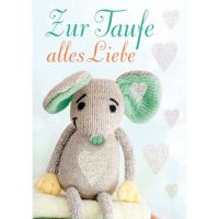 Taufe Mini-Glückwunschkarte Blümchenkarte mit...