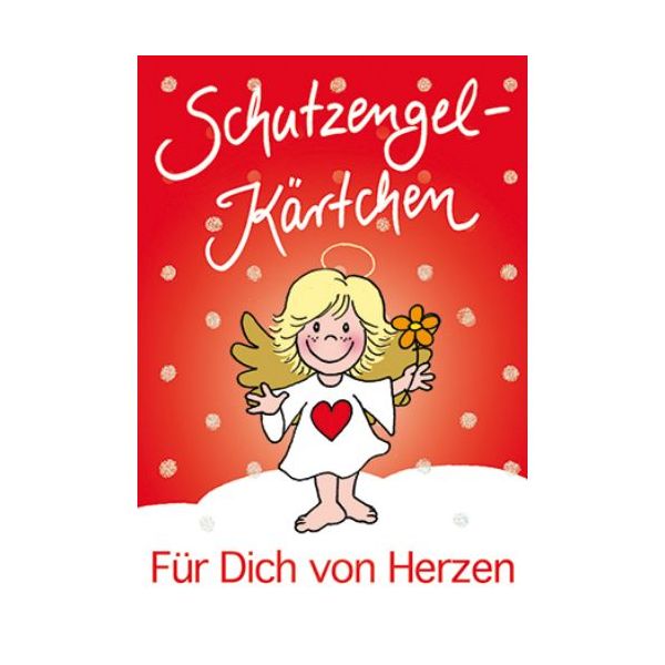 Allgemeine Wünsche - Schutzengelkärtchen - Für Dich von Herzen - Mini-Klammerkarte - Blumenkärtchen mit Klammer