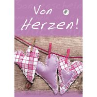 Allgemeine Wünsche Von Herzen Leine rosa...