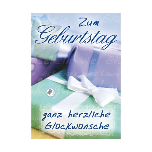 Geburtstag Zum Geburtstag ganz herzliche Glückwünsche Geschenke Mini-Glückwunschkarte Blumenkärtchen mit Klammer