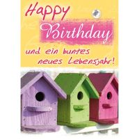 Geburtstag Happy Birthday und ein buntes neues...