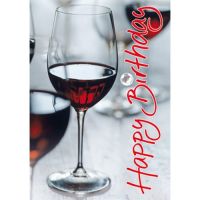 Geburtstag Happy Birthday Rotwein Glas...