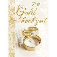 Goldhochzeit Mini-Glückwunschkarte...