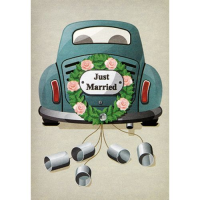 A Hochzeit Vermählung Mini-Glückwunschkarte...